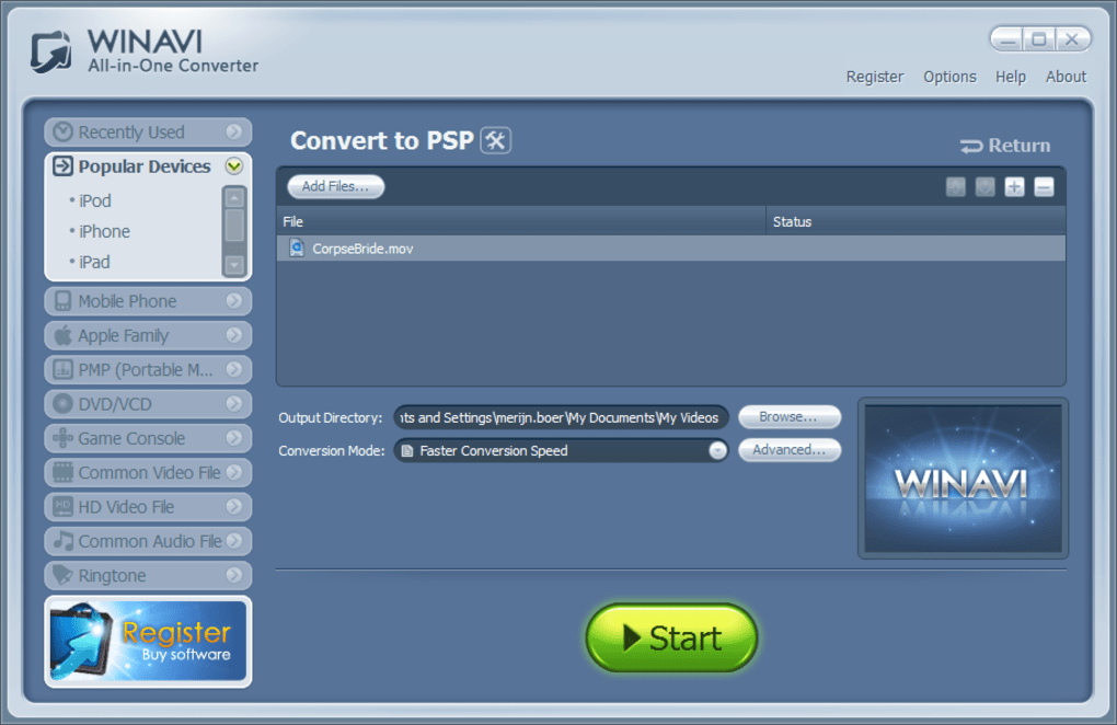 WinAVI Video Converter 11.6.1.4715 Crack + Patch Versi Unduh