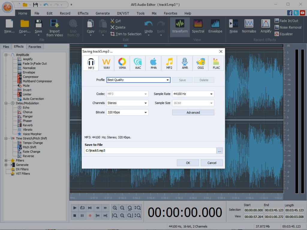 AVS Audio Editor Kuyhaa 10.3.2 + Kunci Seri Terbaru