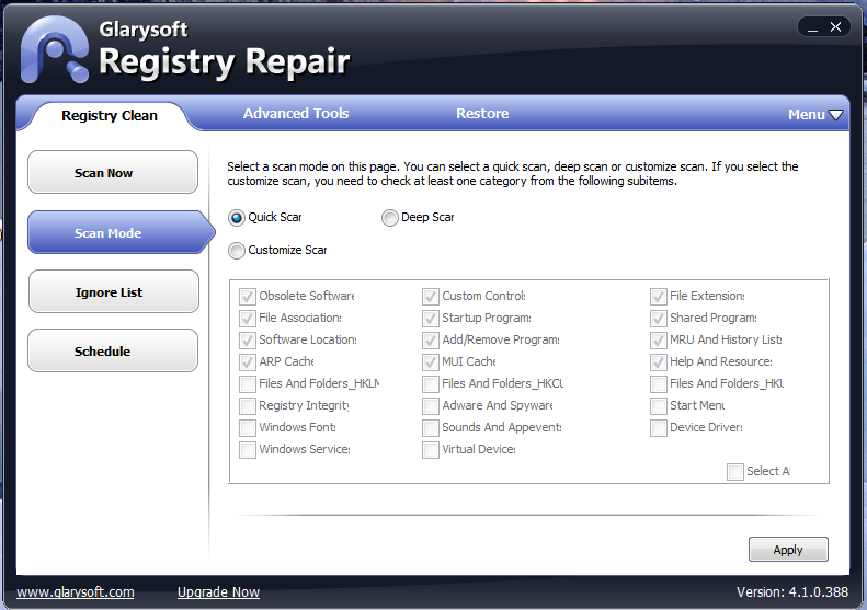 Glary Registry Repair Kuyhaa 5.0.1.130 + Crack Terbaru