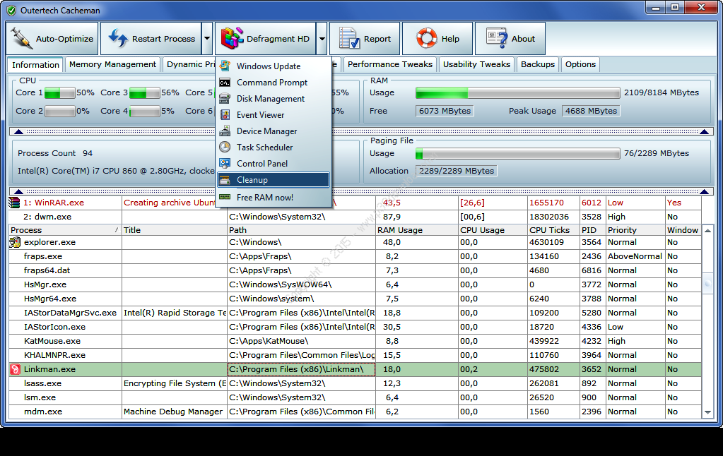 Outertech Cacheman Kuyhaa 10.70 Windows Terbaru Gratis Unduh