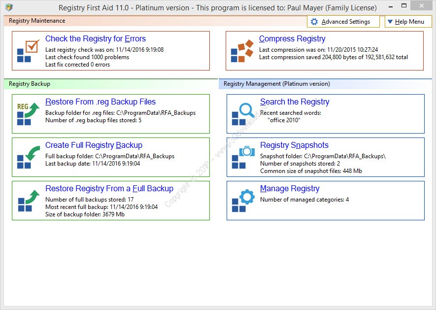 Registry First Aid Platinum Kuyhaa 11.3.1 + Torrent Terbaru 