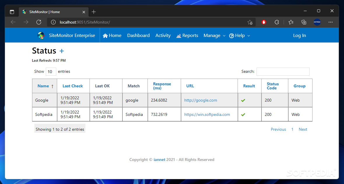 SiteMonitor Enterprise Kuyhaa 4.03 Windows Terbaru Unduh
