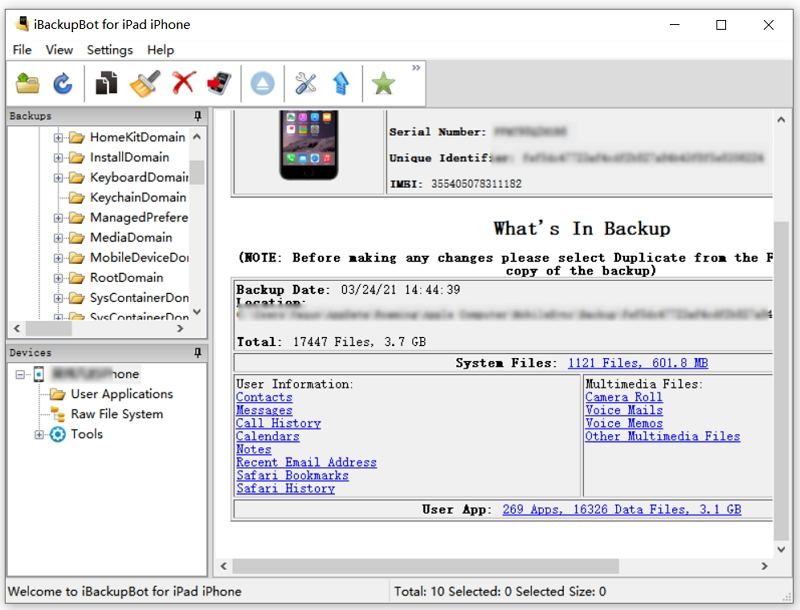 iBackupBot Kuyhaa 8.5 + Kunci Registrasi Terbaru Gratis